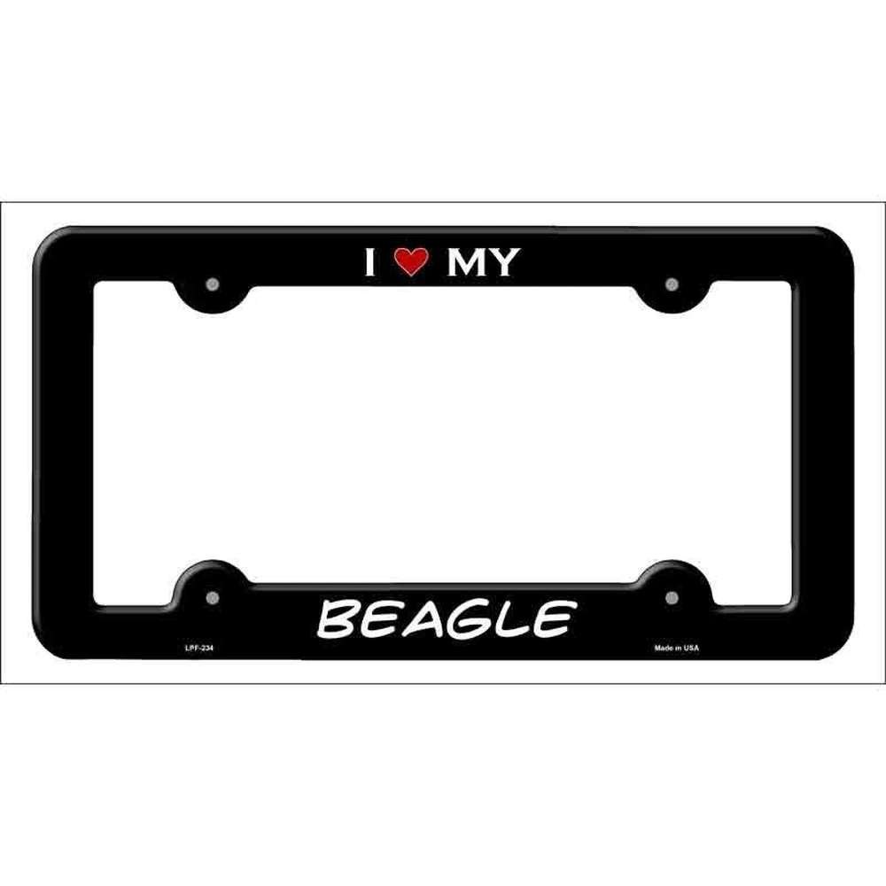 I Love My Beagle Metal License Plate Frame eBay Motors:Parts & Accessories:Car & Truck Parts & Accessories:Exterior Parts & Accessories:License Plates & Frames Style Your Walls